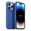 Кожаный чехол-панель для Apple iPhone 14 Pro, FAKE Leather Case, синий, искусственная кожа, премиальный, противоударный, защита всего корпуса, с мягкой подкладкой, поддержка MagSafe и беспроводной зарядки, ArmorStandart (ARM64460) - миниатюра 3