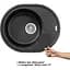 Кухонна мийка Lidz 620x500/200 BLM-14 чорний металік (LIDZBLM14620500200) - мініатюра 6