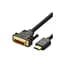 Кабель мультимедийный HDMI M to DVI M 2.0m HD106 black Ugreen (10135) - миниатюра 2
