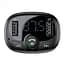 FM-модулятор трансмітер Baseus T-Typed + bluetooth (2USB) CCTM-01 Black - мініатюра 6