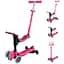 Самокат Globber Go Up Sporty 360 колеса з підсвіткою фуксія (456-610) - мініатюра 1