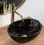 Умивальник Rea Sofia mini black marble shiny накладний REA-U6963, Чорний матовий - мініатюра 2