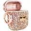 TPU чехол Bling World Rock Diamond для наушников AirPods 1/2 Розовый - миниатюра 4