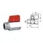 Кран кульовий міні Solomon 1/2″ ЗВ NV-3025 - мініатюра 4