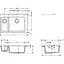Кухонная мойка Hansgrohe S510-F635 770x510 на две чаши 180/450 Stonegrey 43315290, Серый - миниатюра 2