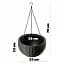 Горшок для растений Keter Rattan hanging sphere с цепочкой коричневый (7290106924567) - миниатюра 2