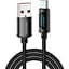 Кабель ESSAGER Enjoy LED Digital Display USB Charging Cable 7 A USB A Type C 2 м Black (EXCT-XYA01-P) - мініатюра 1