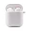 Силіконовий футляр з мікрофіброю для навушників Airpods 1/2 Білий / White - мініатюра 1