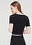 Футболка жіноча укорочена безшовна CROP T-SHIRT 18860 L-XL чорна - мініатюра 3