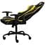 Игровое кресло 1stPlayer S01 Black-Yellow, максимально допустимая нагрузка 120 кг, регулируемая спинка с углом наклона до 170 градусов, в комплекте поясничная подушка. - миниатюра 5