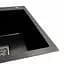 Кухонная мойка Platinum Handmade PVD Black 78x50B R (два отверстия, квадратный сифон, 3.0/1.0 мм), Черный - миниатюра 2