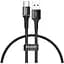 Кабель Baseus Halo Data Cable USB to USB Type-C 3 A 0.5 м Black (CATGH-A01) - миниатюра 1