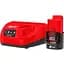 Акумулятор до електроінструменту + зарядний пристрій Milwaukee M12 NRG-201 [4933451900] [99360] - мініатюра 1