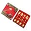Набор серебристых чайных ложек новогодних 4 предмета 12.5 см Золотистый - миниатюра 3