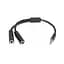 Кабель мультимедійний Jack 3.5mm male to 2xJack 3.5mm female 0.2m Pro REAL-EL (EL123500039) - мініатюра 1