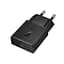Сетевое зарядное устройство Hoco N72 Speed ​​single-port PD20W ultra-thin charger(EU) Черный - миниатюра 1