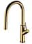 Смеситель для кухни с вытяжным изливом Omnires Bend gold (BE6455GL) золотой – глянцевый - миниатюра 1