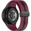 Браслет Cls-line-black для Samsung Galaxy Watch 4 - темно-красно-черный ширина крепления 20мм силикон Watchbands (W35-5WB21134651) - миниатюра 1