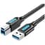 Кабель для принтера USB 3.0 AM/BM 1.5m black Vention (COOBG) - миниатюра 1
