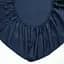 Простыня на резинке МВМ My Home Элегия 90x200 см синяя (BL-FS-22 DEEP BLUE) - миниатюра 2