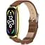 Шкіряний ремінець MiJobs для фітнес-браслета Xiaomi Mi Band 7 Type C коричневий, тримач - золотистий, - мініатюра 1