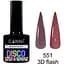 Світловідбиваючий гель-лак Canni Disco 3D flash №551 бежево-рожевий золотий 7.3 мл - мініатюра 2