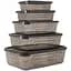 Набор пластиковых контейнеров Herevin Storage Bowl Set-Grey 5 шт. (163333-012) - миниатюра 1