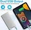 Зовнішній акумулятор Power Bank 20000 mAh УМБ павербанк із ліхтариком LVR 018 Silver (19112) - мініатюра 3