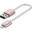 Кабель USB-A to Lightning Lab.C Leather Cable A.L Rose Gold 0.15 м (LABC-510-RG) - мініатюра 1