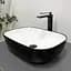 Умивальник VBI Ravenna black white glossy накладний VBI-011226, Чорний - мініатюра 4