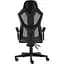 Игровое кресло 1stPlayer P01 Black-White, максимально допустимая нагрузка 120 кг, регулируемая спинка с углом наклона до 135 градусов, в комплекте поясничная подушка - миниатюра 3