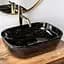 Умивальник Rea Belinda 33,5x46,5 black marble shiny (REA-U8907), Глянцева - мініатюра 3