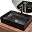 Умивальник Rea Inga 34,5x51 black marble mat (REA-U8006) - мініатюра 5