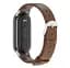 Кожаный ремешок Mijobs для фитнеса браслета Xiaomi Mi Smart Band 8 Brown Silver - миниатюра 3