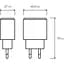 Сетевое зарядное устройство Euroelectric USB-A+Type-C 18W, 20W QC3.0 белое (100) - миниатюра 3