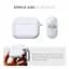 Силіконовий чохол для навушників Apple AirPods Pro, Hang Case, білий, ультратонкий захисний кейс товщиною 2 мм, захист від подряпин, пилу та ударів, компактний, з карабіном для кріплення, ArmorStandart (ARM56071) - мініатюра 2