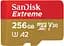 Карта пам'яті microSD 256GB C10 UHS-I U3 R190/W130MB/s Extreme V30 SanDisk teh0013304 - мініатюра 1