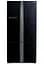 Холодильник Hitachi R-WB730 нижня морозильна камера 4 двері Ш855xВ1835xГ808 590л A++ Чорний скло (R-WB730PUC5GBK) - мініатюра 1