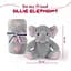 Плед Perletti Toys Allie Elephant з м'якою іграшкою 120x80 см сірий/рожевий (P13068) - мініатюра 4
