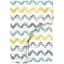 Простынь Cosas на резинке в детскую кроватку 70х140 waves cs1, желтый (WaveGreyYellowMint_70x140x12) - миниатюра 1
