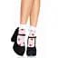 Шкарпетки жіночі з полуничним принтом Leg Avenue Strawberry ruffle top anklets One Size, мереживні м - мініатюра 2