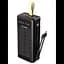 Power Bank 7GO GPW-09, ємність 30000 mAh, сонячна зарядка, вбудований кабель Lightning, LCD дисплей, чорний - мініатюра 1