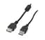 Кабель USB 2.0 AM - USB AF, 1.8 м, чорний, Maxxter, феритовий фільтр (UF-AMAF-6) - мініатюра 1