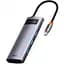 Мультипортовий адаптер USB Хаб Baseus Metal Gleam Series 5-in-1 Multifunctional Type-C HUB Docking Station Gray CAHUB-CX0G - мініатюра 2