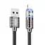 Кабель Hoco U122 с индикатором USB to Lightning 1.2 м черный - миниатюра 1