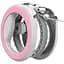 Повідець-рулетка для собак Waudog R-leash, кругла, XS-M, до 40 кг, 2,9 м, світловідбиваюча стрічка рожевий - мініатюра 3