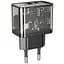 Зарядное устройство 2 выхода Hoco N34 dual-port 20W блок адаптер прозрачно черный - миниатюра 4