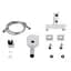 Змішувач для ванни Qtap Gemini (з душовим гарнітуром) QTGEM259CRW45683 Chrome/White - мініатюра 6