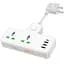 Удлинитель Hoco Voyage 2-position expansion socket AC11A 3USB/Type-C, 10A - миниатюра 3