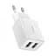 Мережевий зарядний пристрій Baseus Compact Charger 2USB 10.5 W EU CCXJ010202 White - мініатюра 1